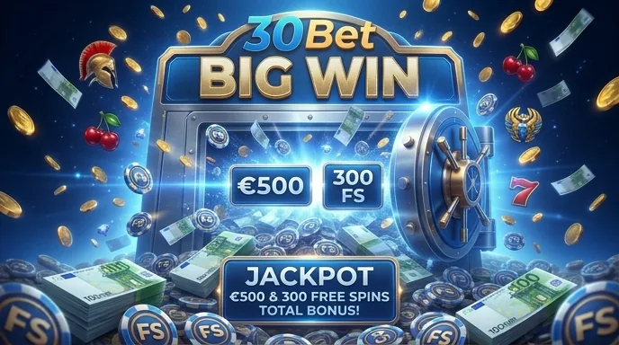 30Bet welkomstbonus doorgerekend: kluis met 500 euro en 300 free spins